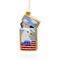 Patriotic Lighter with USA Flag and Eagle - Blown Glass Christmas Ornament
